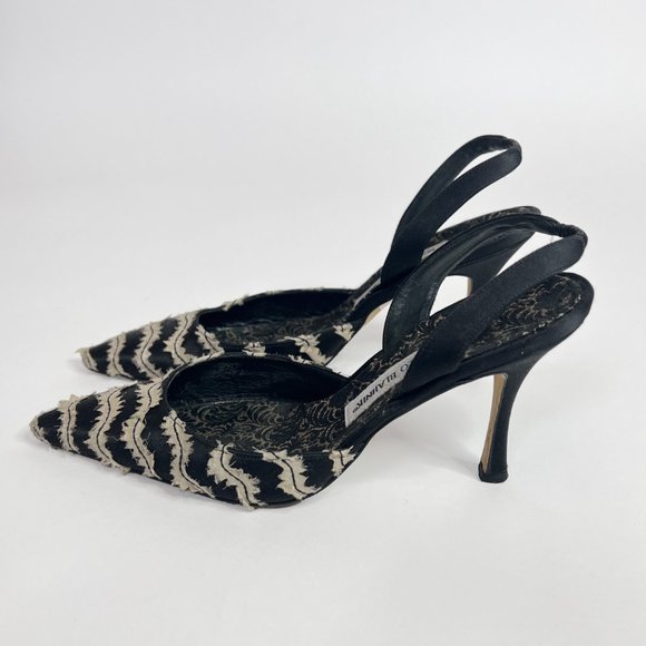 Manolo Blahnik Carolyne Slingback Heels 40.5 - Picture 4 of 9